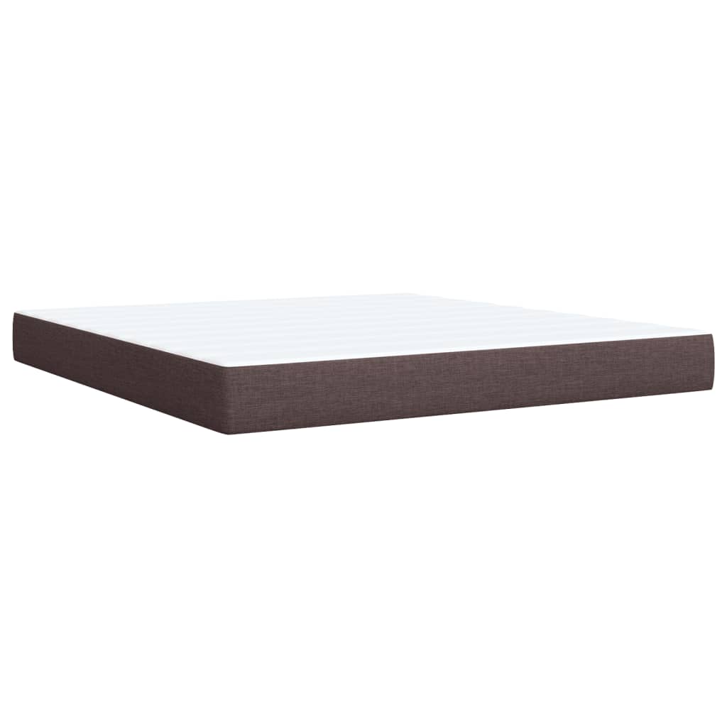 Box Spring Postel S Matrací Tmavě Hnědá 180X200 Cm Textil