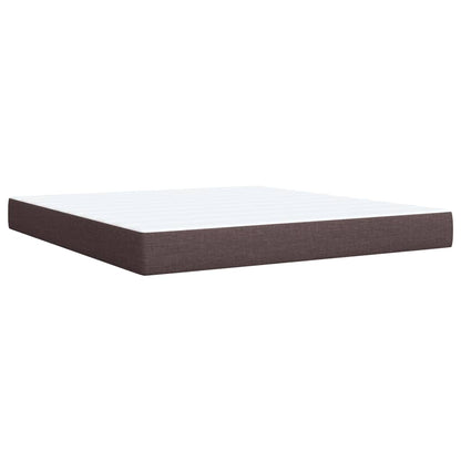 Box Spring Postel S Matrací Tmavě Hnědá 180X200 Cm Textil