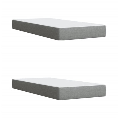 Box Spring Postel S Matrací Světle Šedá 200 X 200 Cm Textil
