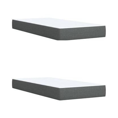 Box Spring Postel S Matrací Tmavě Šedá 200X200 Cm Textil