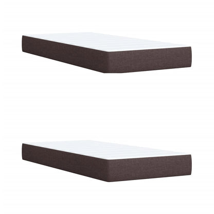 Box Spring Postel S Matrací Tmavě Hnědá 200X200 Cm Textil