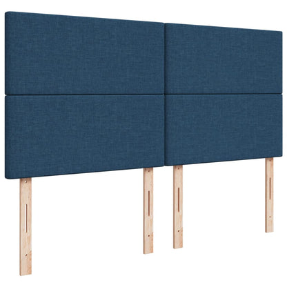 Box Spring Postel S Matrací Modrá 200X200 Cm Textil