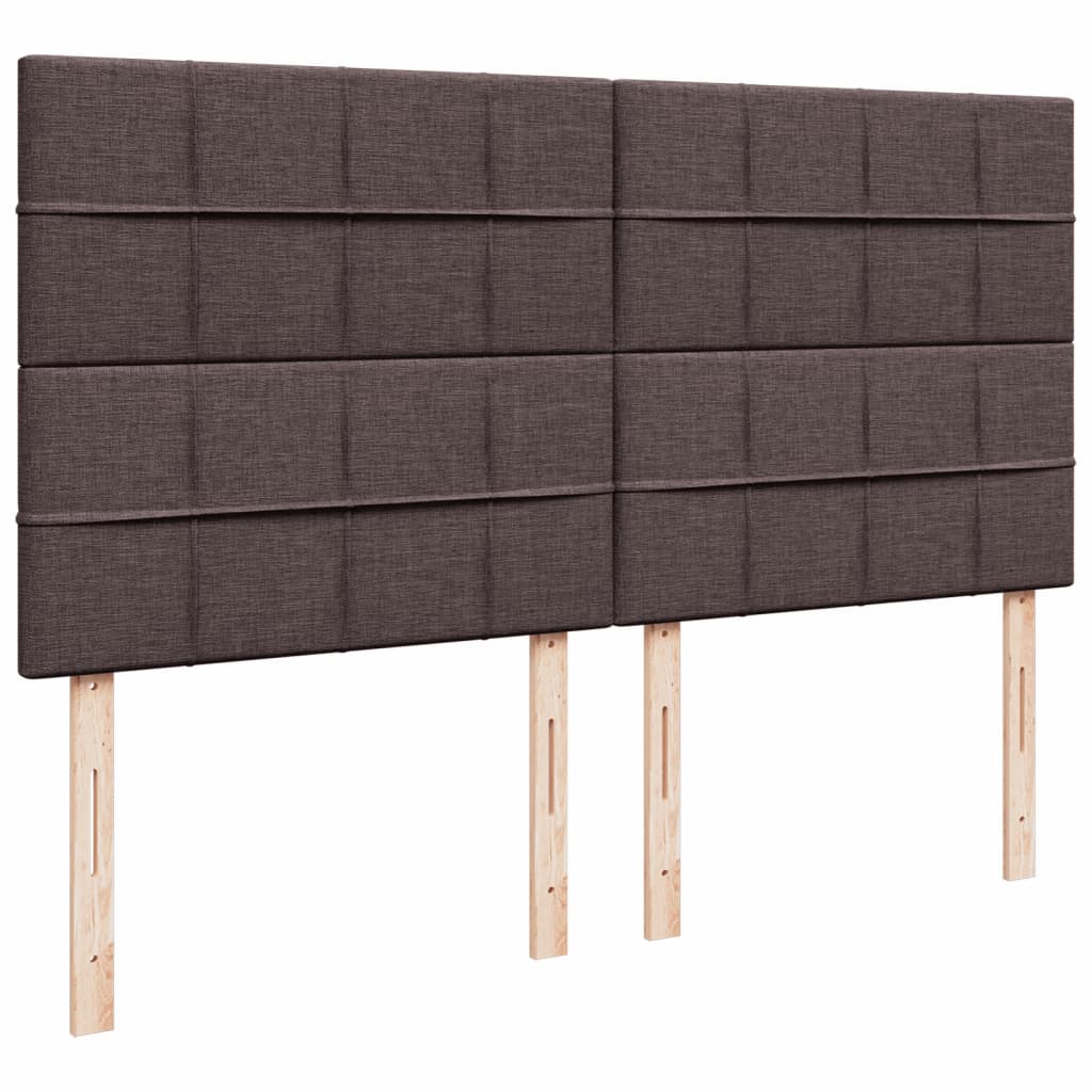 Box Spring Postel S Matrací Tmavě Hnědá 200X200 Cm Textil