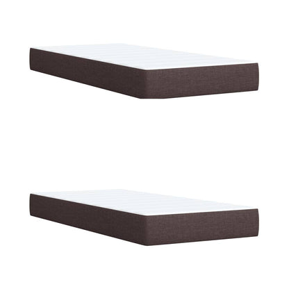Box Spring Postel S Matrací Tmavě Hnědá 200X200 Cm Textil