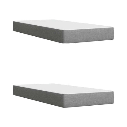 Box Spring Postel S Matrací Světle Šedá 200 X 200 Cm Textil