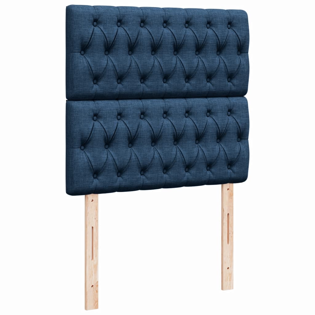 Box Spring Postel S Matrací Textil Modrá