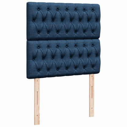 Box Spring Postel S Matrací Textil Modrá