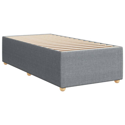 Box Spring Postel S Matrací Textil Světle Šedá