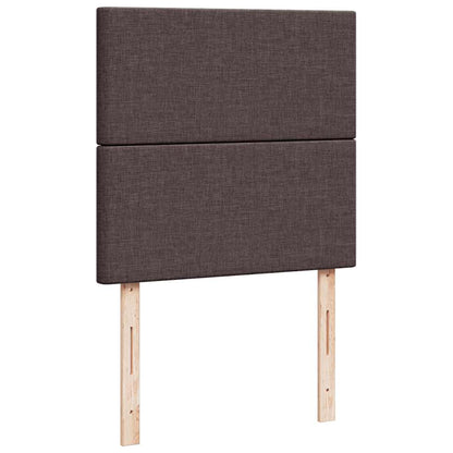 Box Spring Postel S Matrací Tmavě Hnědá 100 X 200 Cm Textil