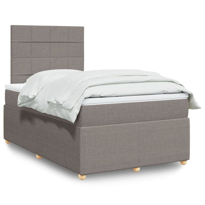 Box Spring Postel S Matrací Textil Taupe