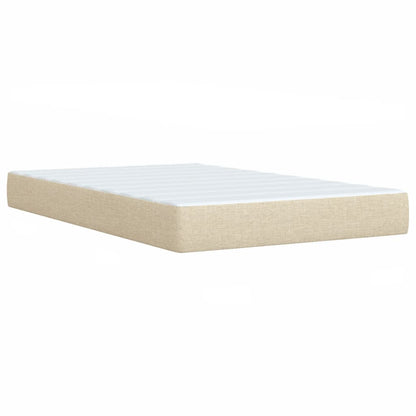 Box Spring Postel S Matrací Textil Krémová