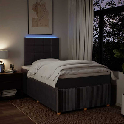 Box Spring Postel S Matrací Textil Tmavě Hnědá