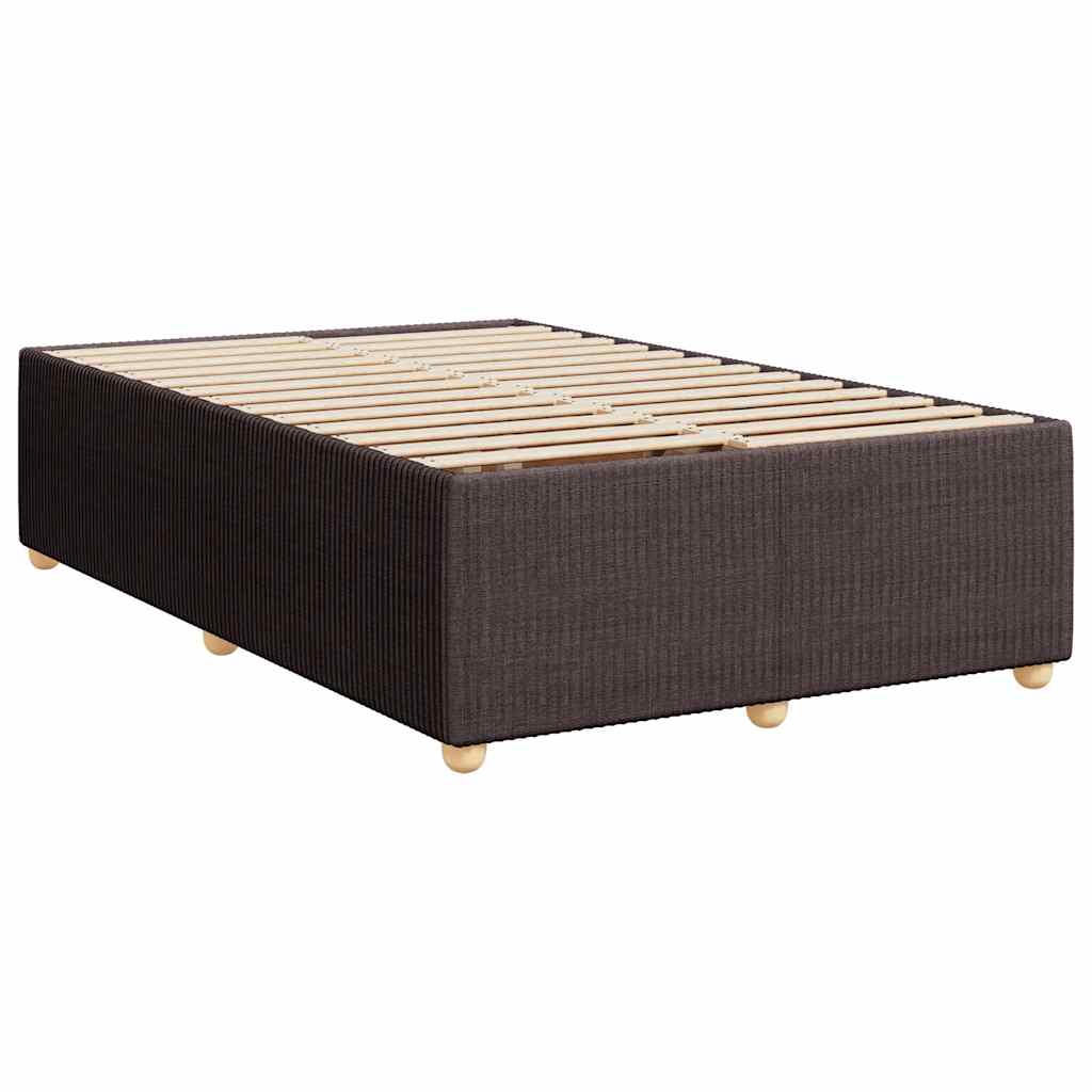 Box Spring Postel S Matrací Textil Tmavě Hnědá