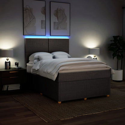 Box Spring Postel S Matrací Textil Taupe