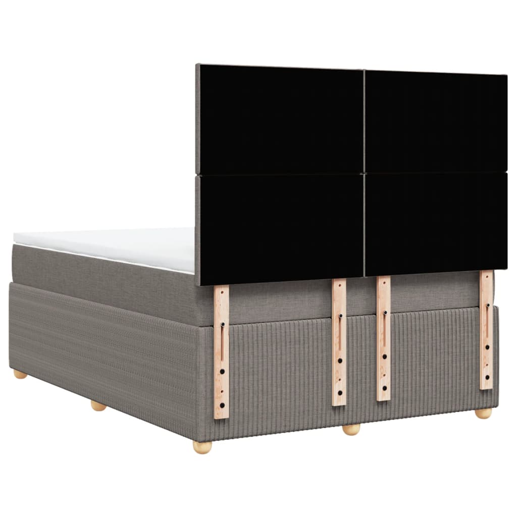 Box Spring Postel S Matrací Textil Taupe