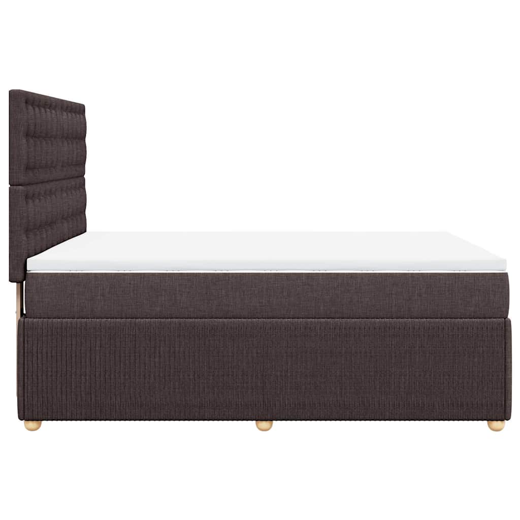Box Spring Postel S Matrací Tmavě Hnědá 160X200 Cm Textil