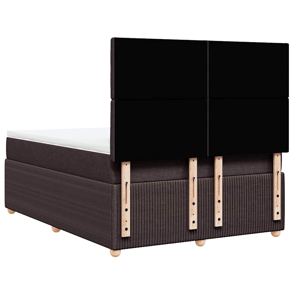 Box Spring Postel S Matrací Tmavě Hnědá 160X200 Cm Textil