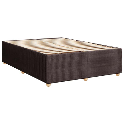 Box Spring Postel S Matrací Tmavě Hnědá 160X200 Cm Textil