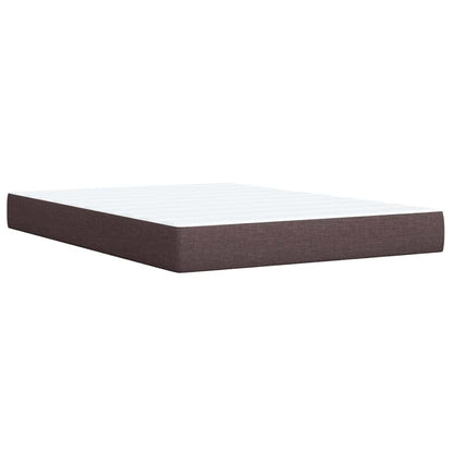 Box Spring Postel S Matrací Tmavě Hnědá 160X200 Cm Textil