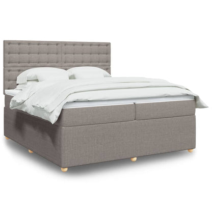Box Spring Postel S Matrací Textil Taupe