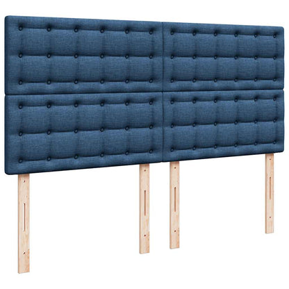 Box Spring Postel S Matrací Modrá 200X200 Cm Textil