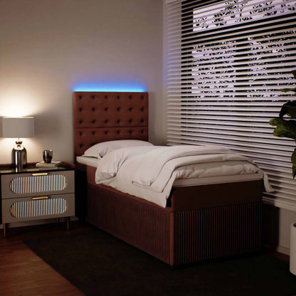 Box Spring Postel S Matrací Samet Růžová