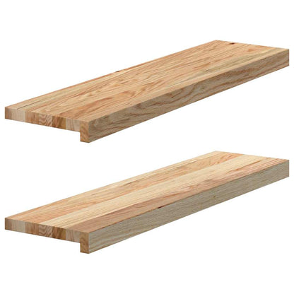 Okenní Parapety 2 Ks Neošetřené 80X20X2Cm Masivní Dubové Dřevo