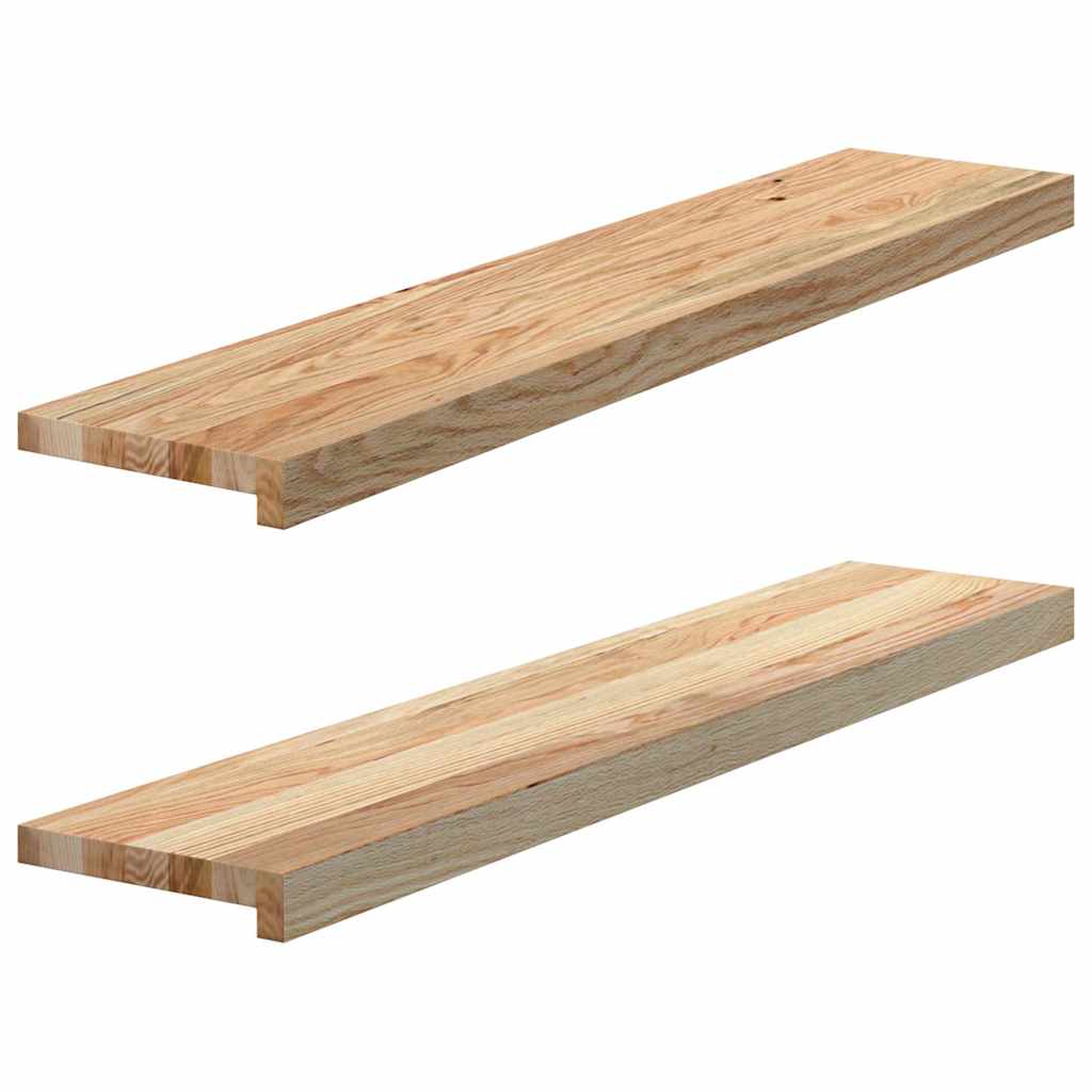 Okenní Parapety 2 Ks Neošetřené 100X20X2Cm Masivní Dubové Dřevo