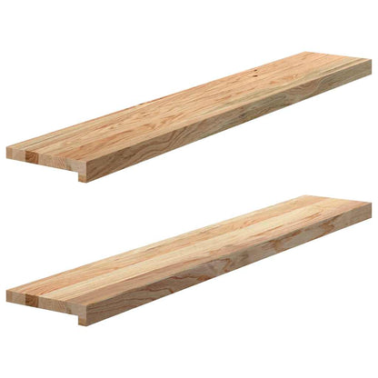Okenní Parapety 2 Ks Neošetřené 70X15X2Cm Masivní Dubové Dřevo Přírodní