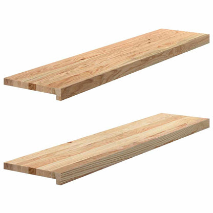 Okenní Parapety 2 Ks Neošetřené 110X25X2Cm Masivní Dubové Dřevo