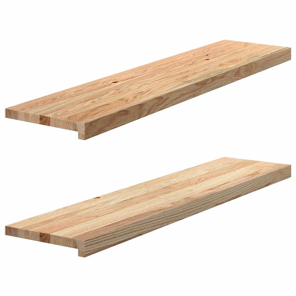 Okenní Parapety 2 Ks Neošetřené 110X30X2Cm Masivní Dubové Dřevo