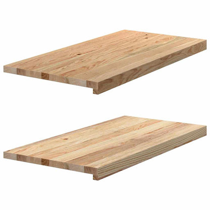 Okenní Parapety 2 Ks Neošetřené 80X40X2Cm Masivní Dubové Dřevo
