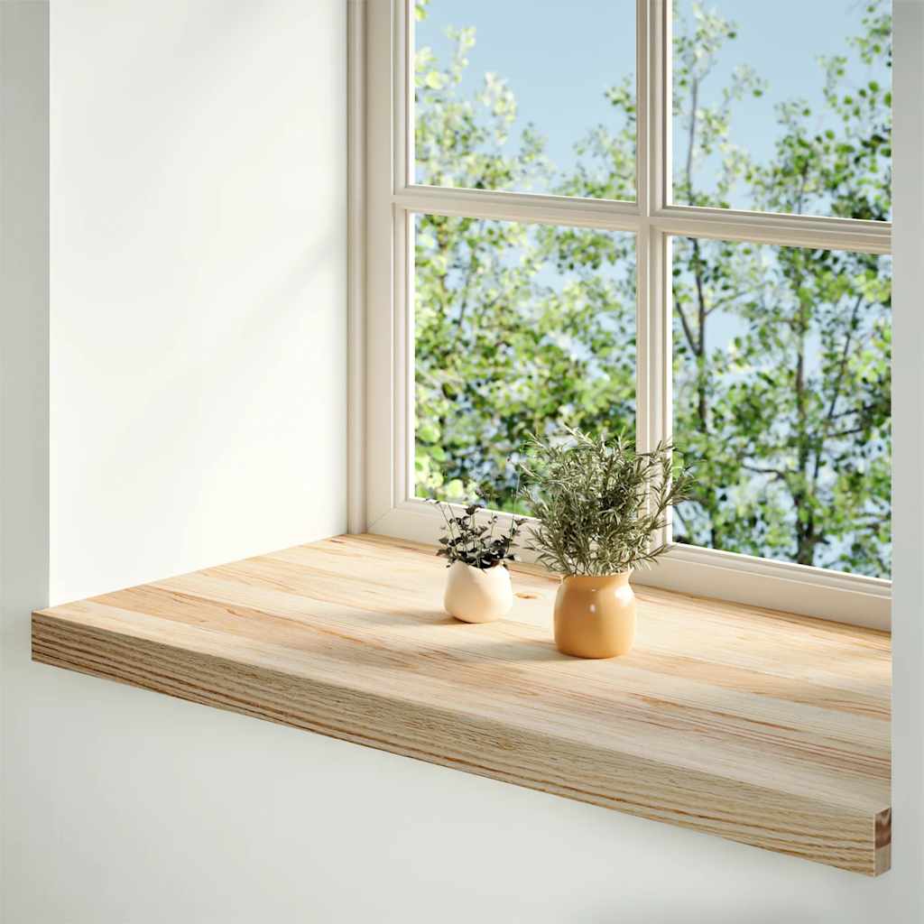 Okenní Parapety 2 Ks Neošetřené 80X40X2Cm Masivní Dubové Dřevo