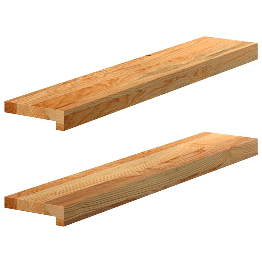 Okenní Parapety 2Ks Světle Hnědé 70X15X2Cm Masivní Dub