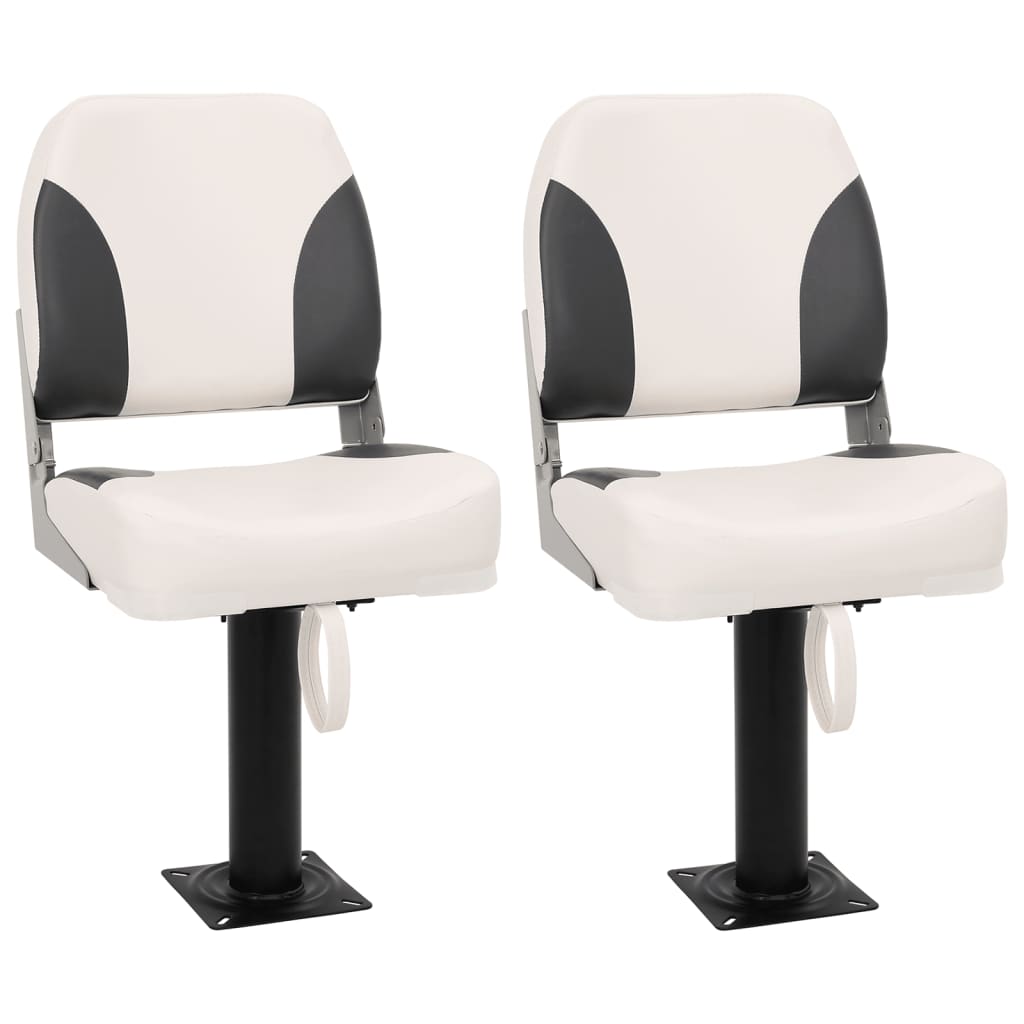 Sklopné Sedadlo Do Člunu Opěradlo Modrobílý Polštář 41X36X48 Cm