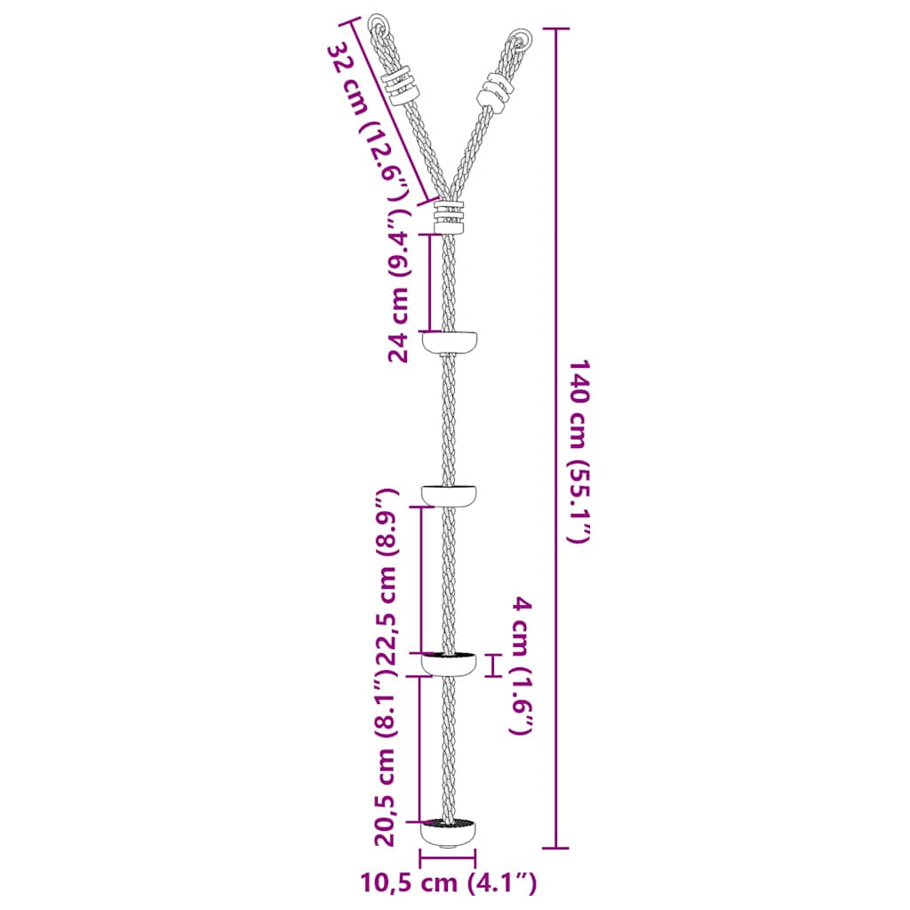 Dětská Lanová Houpačka S Diskem A 4 Stupátky Vícebarevná