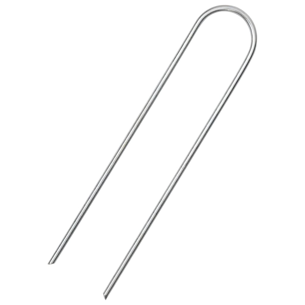 Zemní Kolíky Tvaru U 50 Ks 15 X 3,5 Cm Pozinkovaná Ocel