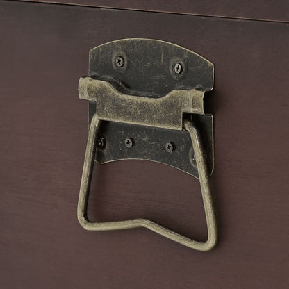 Truhla Se Západkami Tmavě Hnědá 90 X 50 X 39,5 Cm Překližka