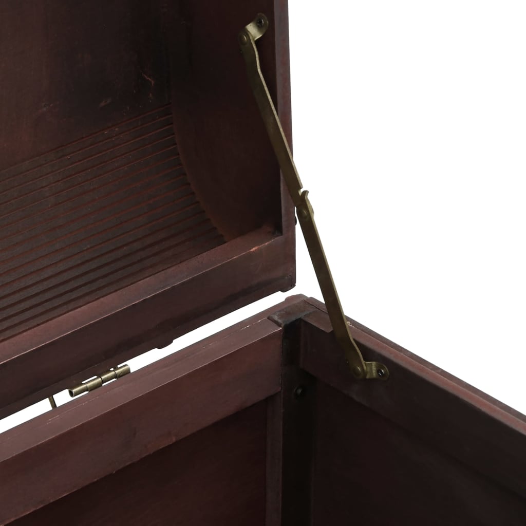 Truhla Se Západkami Tmavě Hnědá 90 X 50 X 39,5 Cm Překližka