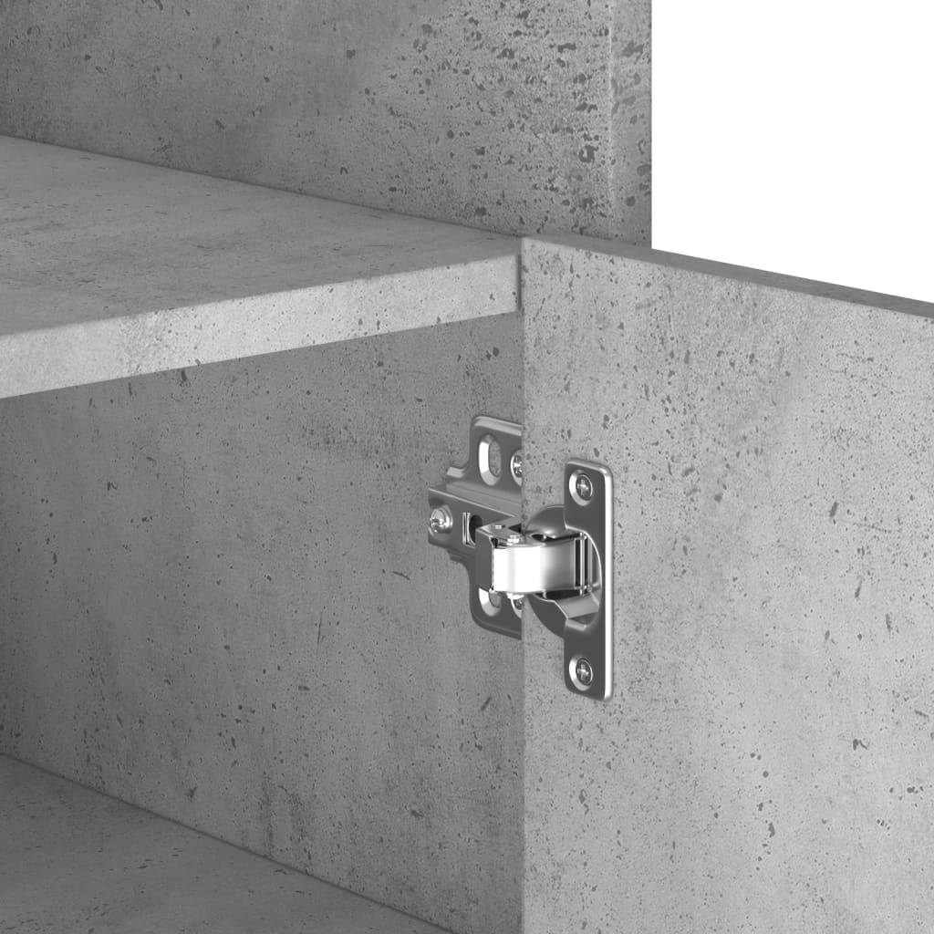 Příborník Betonově Šedý 45 X 35 X 75 Cm Kompozitní Dřevo