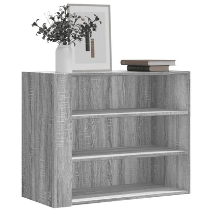 Nástěnná Skříňka Černá 75 X 35 X 60 Cm Kompozitní Dřevo