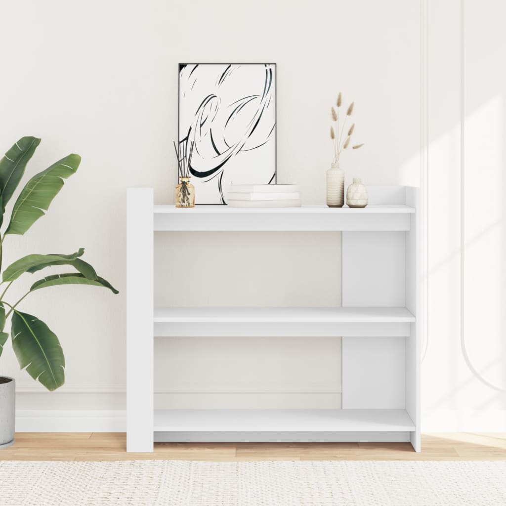 Konzolový Stolek Bílý 100 X 35 X 90 Cm Kompozitní Dřevo