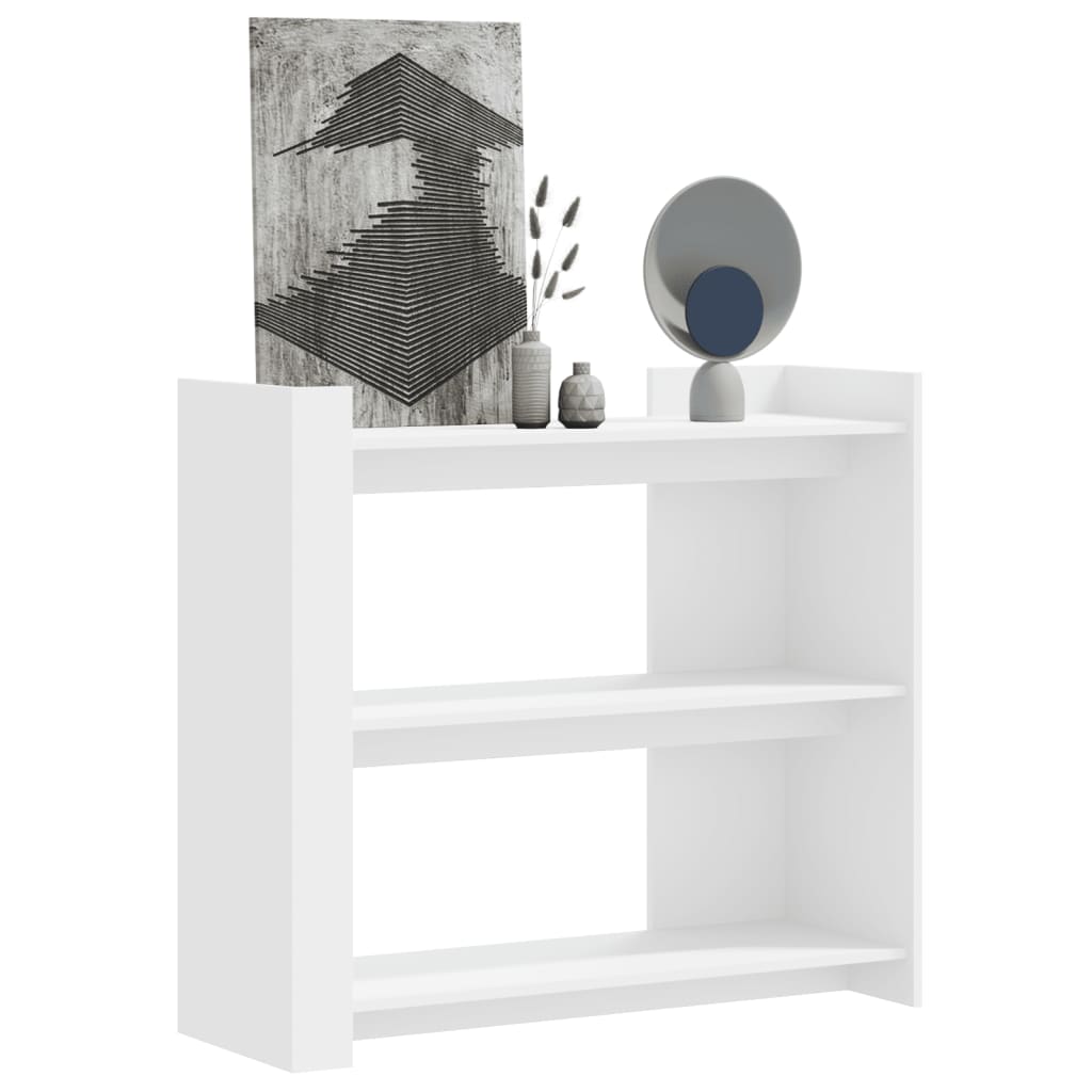 Konzolový Stolek Bílý 100 X 35 X 90 Cm Kompozitní Dřevo