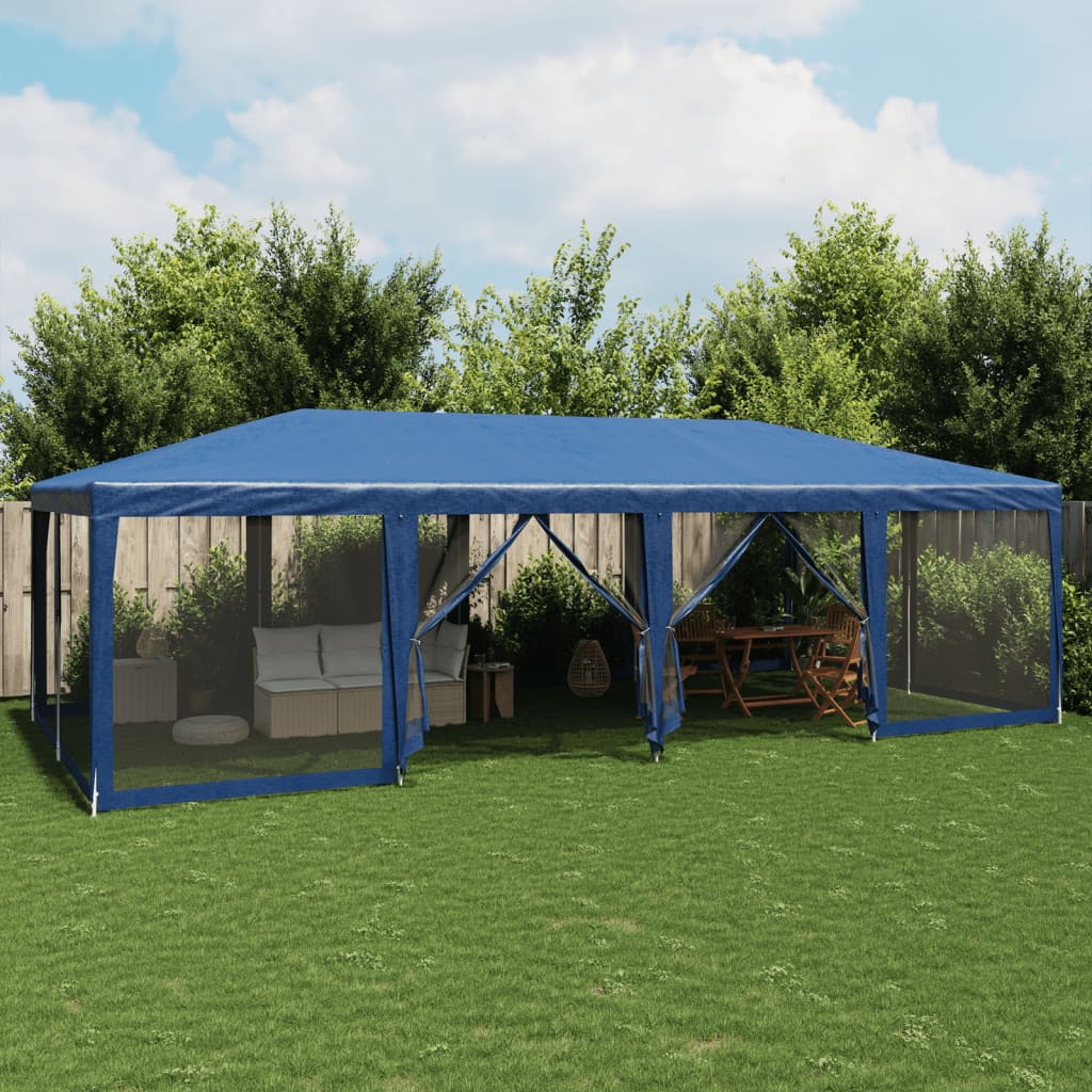 Party Stan Se 4 Síťovanými Bočnicemi Modrý Hdpe Modrá