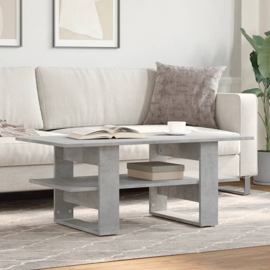 Konferenční Stolek Betonově Šedý 102X55X42 Cm Kompozitní Dřevo
