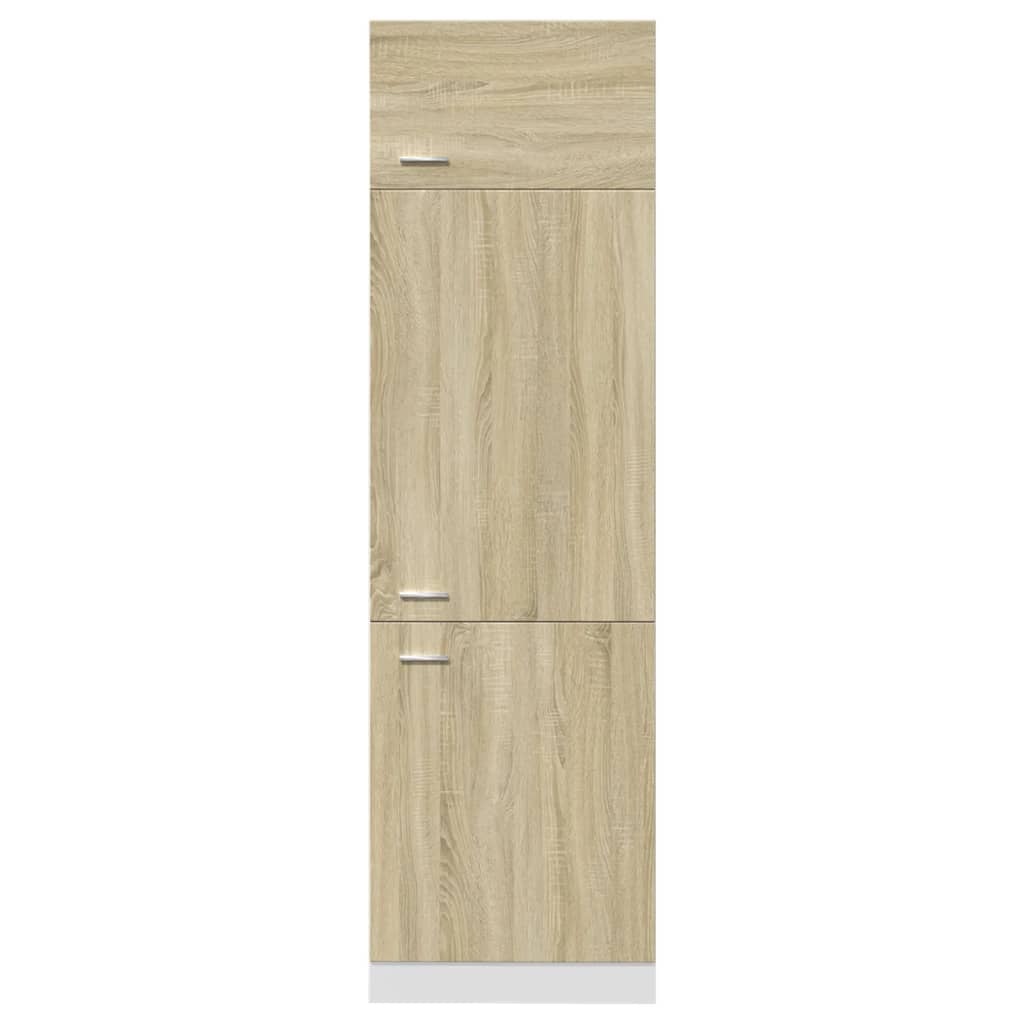 Skříň Pro Vestavnou Lednici 60X57X207 Cm Dřevotříska Dub Sonoma