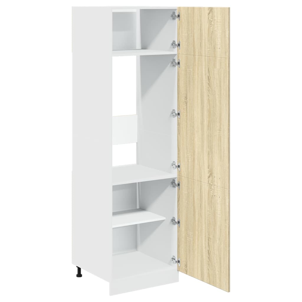 Skříň Pro Vestavnou Lednici 60X57X207 Cm Dřevotříska Dub Sonoma