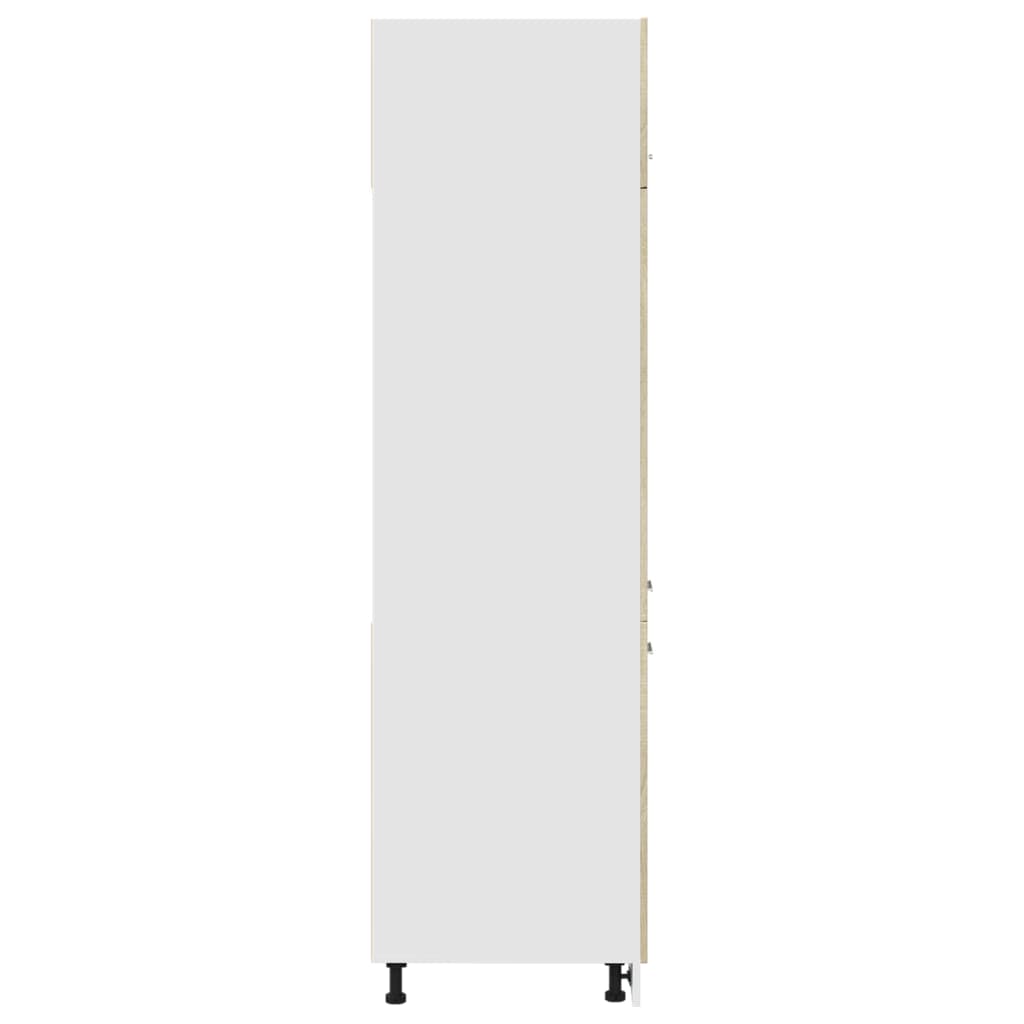 Skříň Pro Vestavnou Lednici 60X57X207 Cm Dřevotříska Dub Sonoma