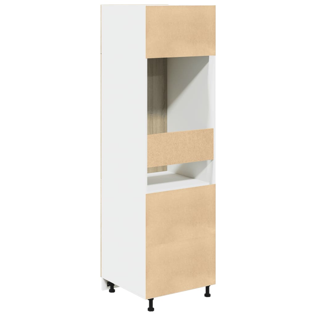Skříň Pro Vestavnou Lednici 60X57X207 Cm Dřevotříska Dub Sonoma