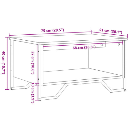 Konferenční Stolek 75 X 51 X 40 Cm Kompozitní Dřevo